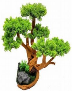 דקורציה לאקווריום גזע עם עלים 34x26x28 ס"מ דקורציה לאקווריום גזע עם עלים 34x26x28 ס"מ