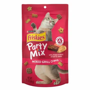 חטיף לחתול גריל קראנץ' 60 גרם PARTY MIX פריסקיז פורינה Friskies Purina חטיף לחתול גריל קראנץ' 60 גרם PARTY MIX פריסקיז פורינה Friskies Purina